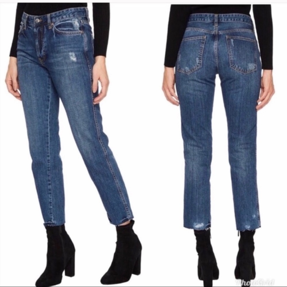 NWT Free People slim boyfriend jeans 28